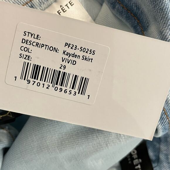 Retrofête Revolve Brand Women’s Kayden Skirt in Vivid sz 29 - Picture 10 of 10